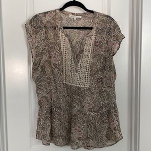 Daniel Rainn paisley peplum blouse